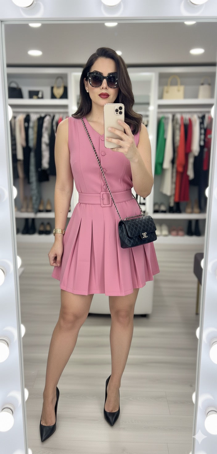 Minni dress plizado